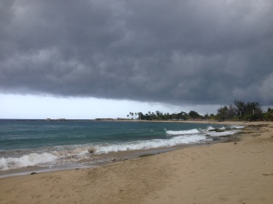 A tropical storm on the horizon! A familiar site in the afternoons in Isabela!