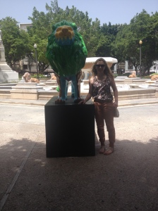 Me with a statue in the square in Ponce!