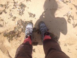 At over 30degrees being on the beach in trousers and boots!!... Not ideal!!